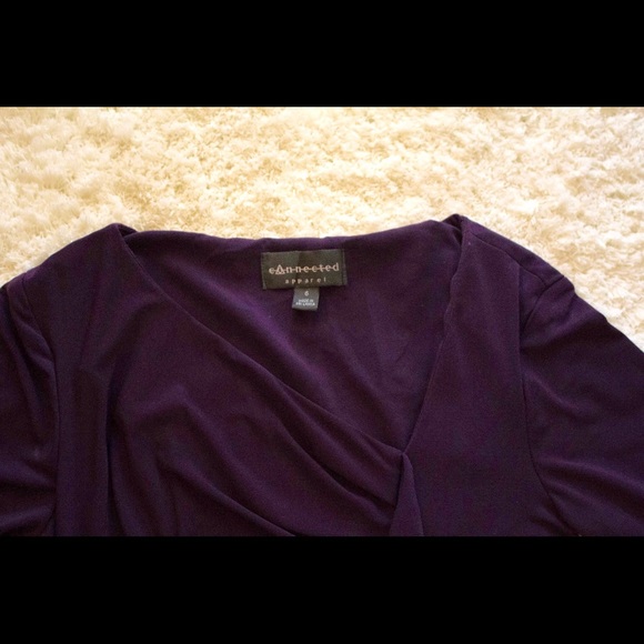 Purple three quarter sleeve dress - Picture 3 of 3